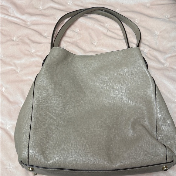 Coach Light Gray Leather Shoulder Bag EUC - Picture 3 of 17